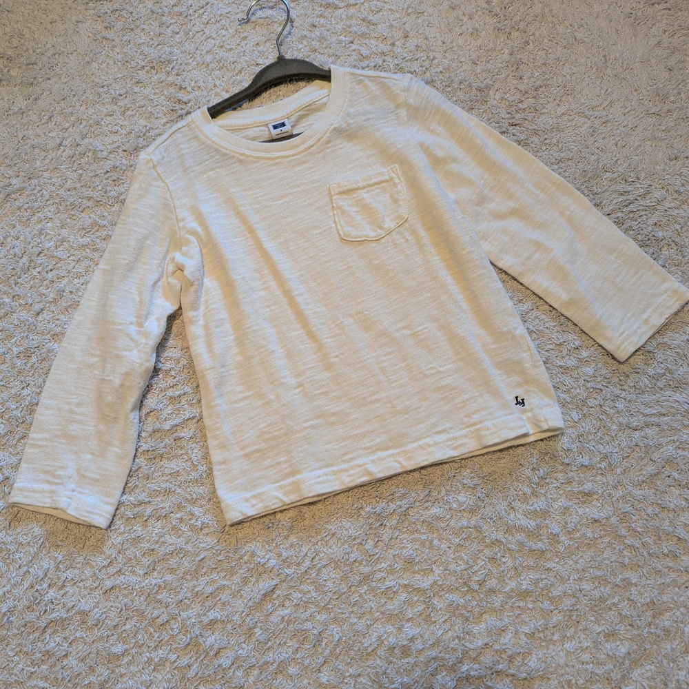 Kids White Long Sleeve Shirt